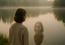 Terapia Gestalt – praca nad świadomością i relacjami Odbicie kobiety w tafli wody, symbol terapii gestalt