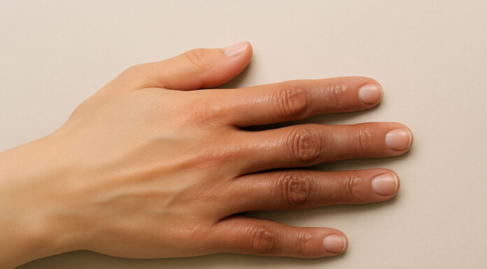 Zdjęcie ręki symbolizujące twardzine