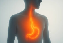 Zgaga – przyczyny i skuteczne sposoby leczenia Ilustracja palenia w przełyku i żołądku, zgaga