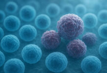 Symboliczna grafika 3d komórek nowotworowych w kontekście profilaktyki