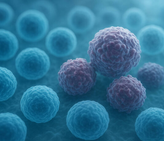 Symboliczna grafika 3d komórek nowotworowych w kontekście profilaktyki