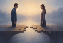 Ilustracja symbolizująca style więzi i relację między dwoma ludźmi