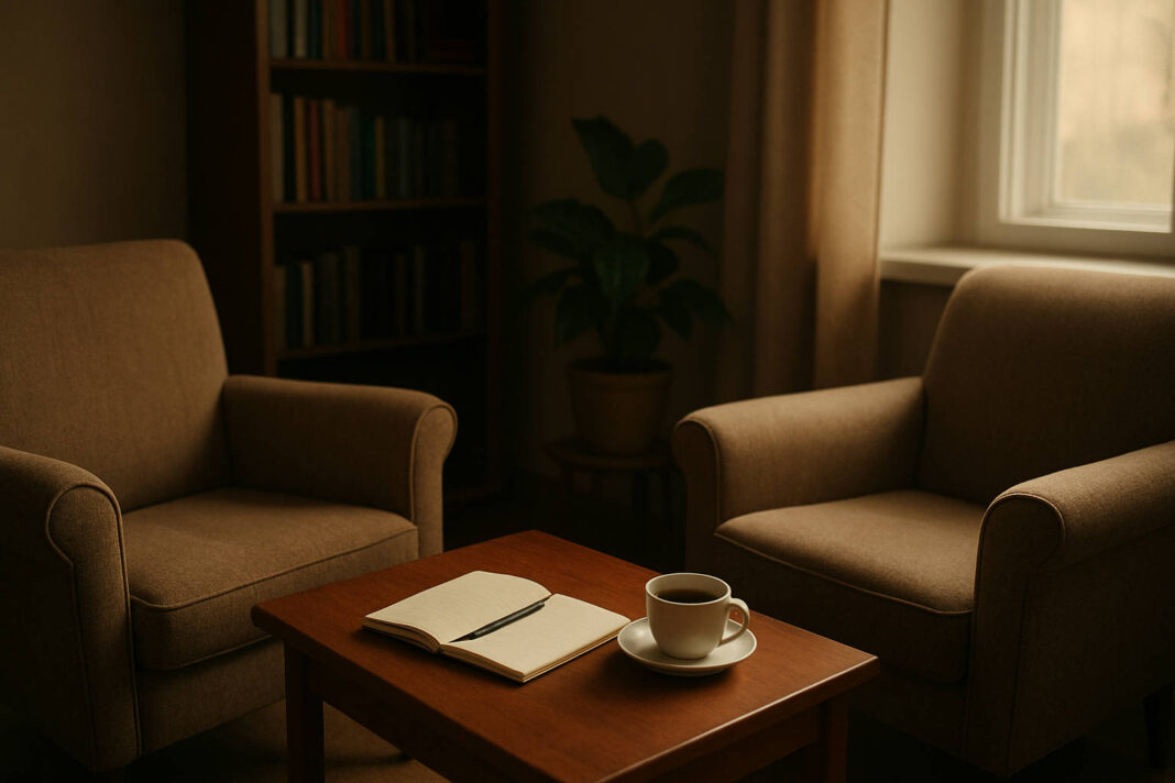 terapia-psychodynamiczna Pokój psychologa, w którym odbywa się terapia psychodynamiczna