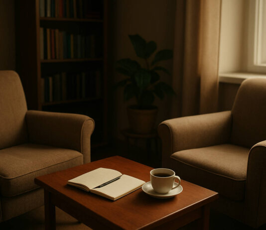 Pokój psychologa, w którym odbywa się terapia psychodynamiczna