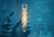 Ilustracja badań i odkryć w medycynie, próbka z dna