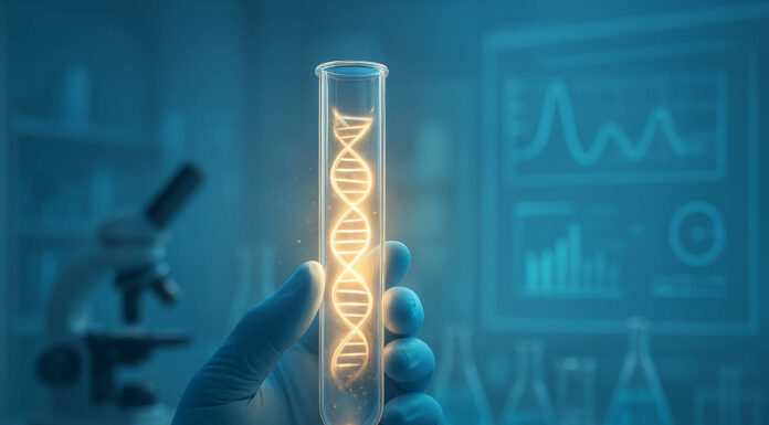 Ilustracja badań i odkryć w medycynie, próbka z dna