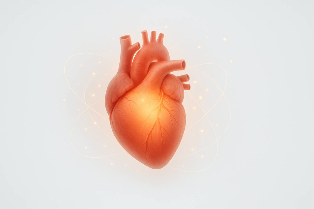 Rysunek serca otoczonego energią, kontekst działania koenzymu q10
