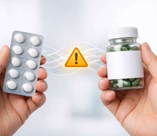 Suplementy i leki a między nimi połączenie wskazujące na interakcje
