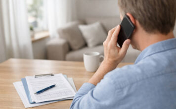 Prawa pacjenta. Co warto wiedzieć o swoich uprawnieniach? Mężczyzna (pacjent), dzwoniący na infolinię w kontekście praw pacjenta