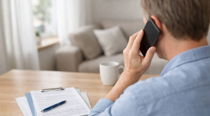 Mężczyzna (pacjent), dzwoniący na infolinię w kontekście praw pacjenta