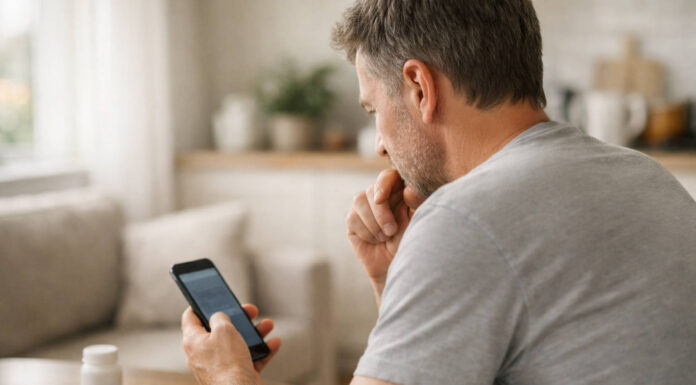 Skutki uboczne leków. Kiedy reagować i kontaktować się z lekarzem? Mężczyzna zaciągający informacji o efektach ubocznych i niepożądanych leków