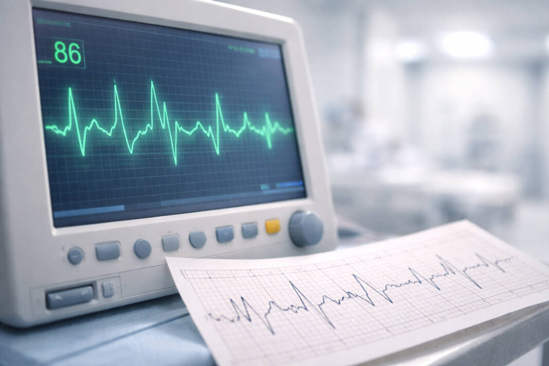 EKG serca wskazujące arytmię serca