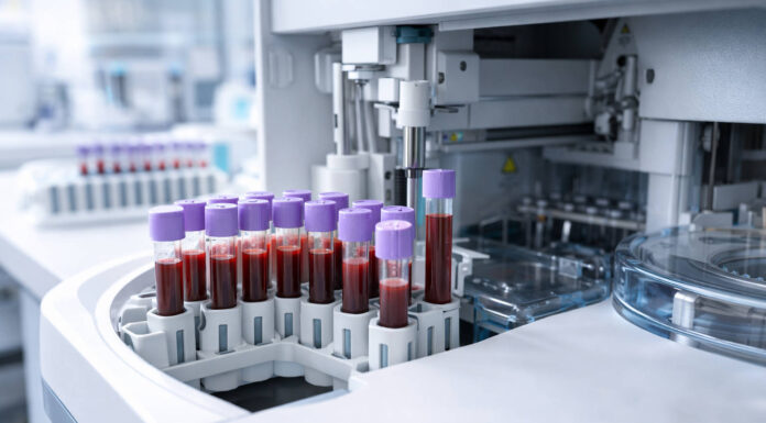 Probówki z krwią w laboratorium w kontekście badania AST