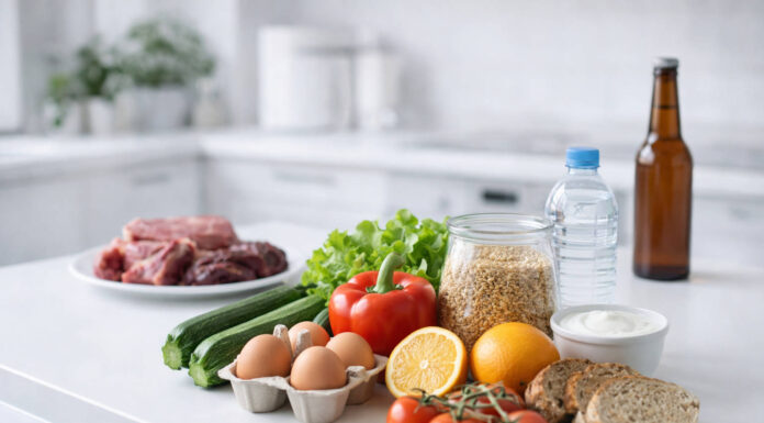 Dieta przy dnie moczanowej. Co jeść, a czego bezwzględnie unikać? Produkty polecane przy diecie na dnę moczanową na stole w kuchni