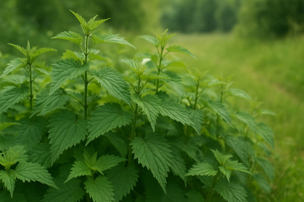 uczulenie-na pokrzywy Pokrzywy na polnej drodze