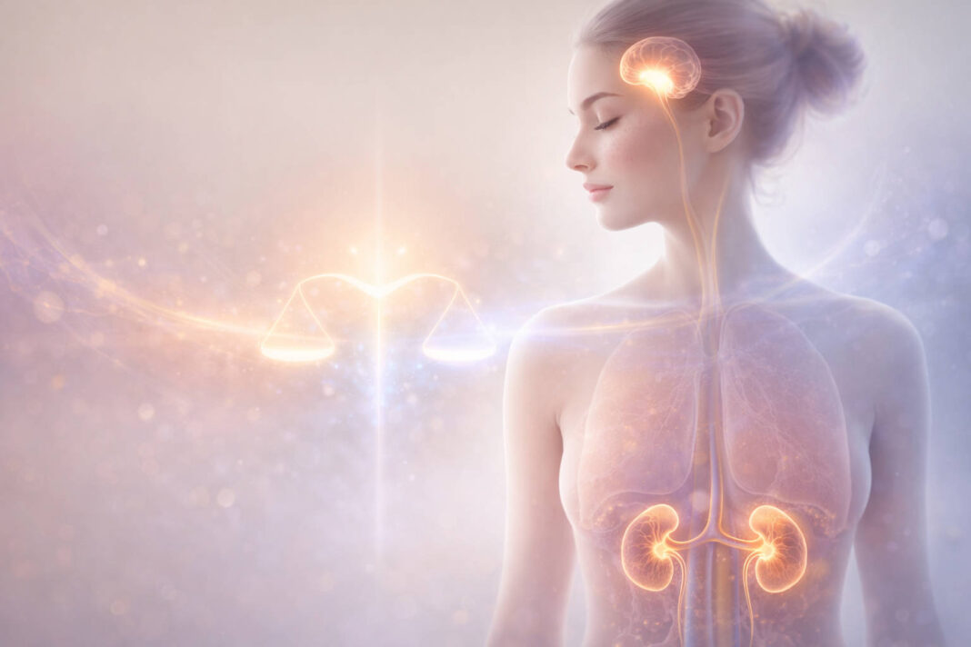 Ilustracja równowagi hormonalnej i wpływu leków antykoncepcyjnych na cerę